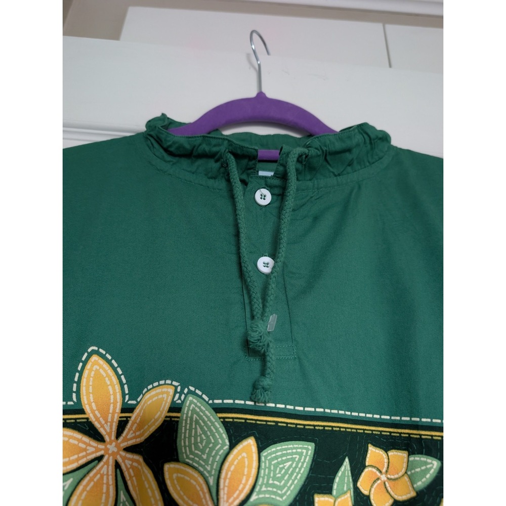 NEW Crazy Shirts Hawaiian Pullover Shirt Lightweight Shacket Green Dyed Small - Picture 10 of 16